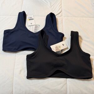 Women's Best Black and Navy Essential Contour Sports Bra